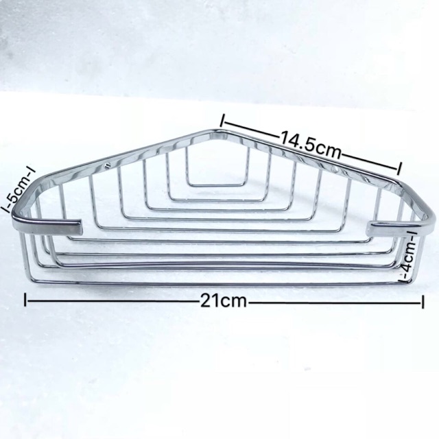 Rak sabun tempat sabun stainless steel segi 3 kawat sudut