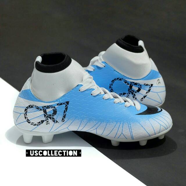Sepatu Sepak Bola Anak Nike Mercurial X Cr7 Soccer Kids Putih Biru Swoosh Hitam Shopee Indonesia