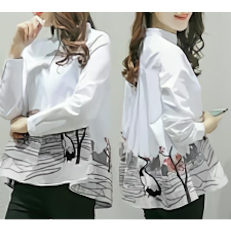 INV - BLOUSE WANITA / FLAMINGGO / PRINTING / FIT TO XL