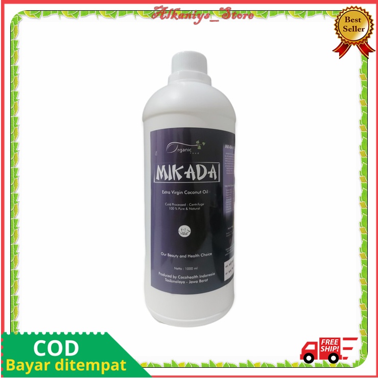 Minyak Kelapa VCO Murni Organic Extra Virgin Coconut Oil VCO 1 Liter Asli Original MURAH Terlaris