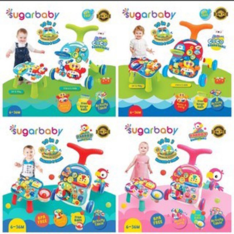 Sugar Baby 10-in-1 Push Walker &amp; Table