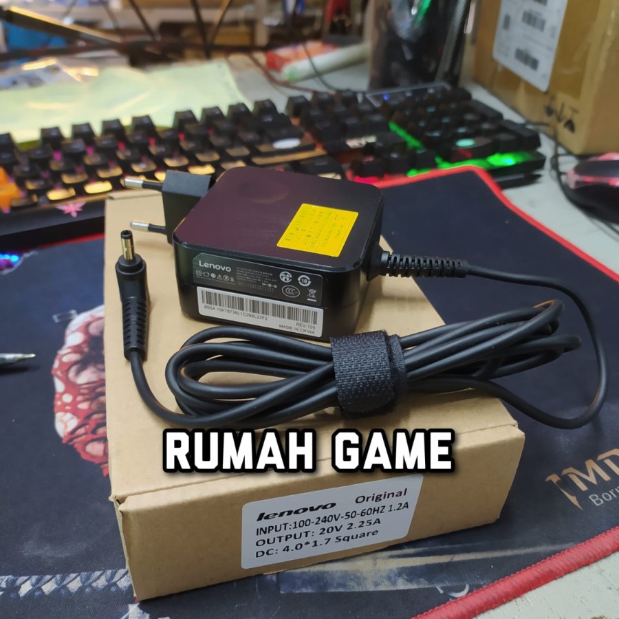 Adapter Charge Laptop LENOVO 20V 2.25A Square (4mm x 1.7mm)