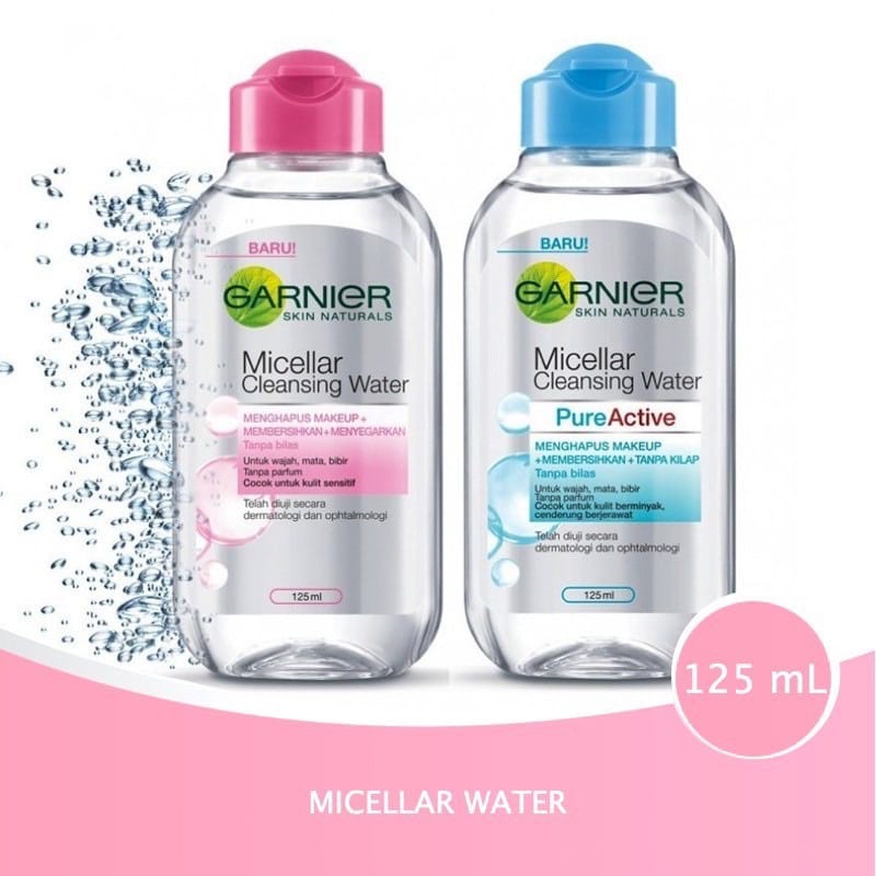 Qeila - GARNIER MICELLAR WATER 125 ML l Garnier Skincare Pembersih Wajah &amp; Makeup