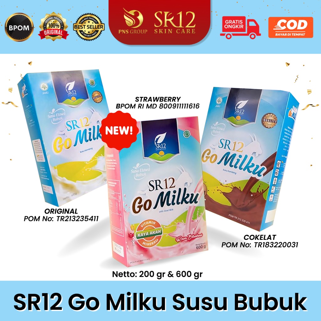 

SR12 GO MILKU | SUSU BUBUK KAMBING ETAWA | BPOM | TDK BIKIN ENEG | MEMPERLANCAR ASI