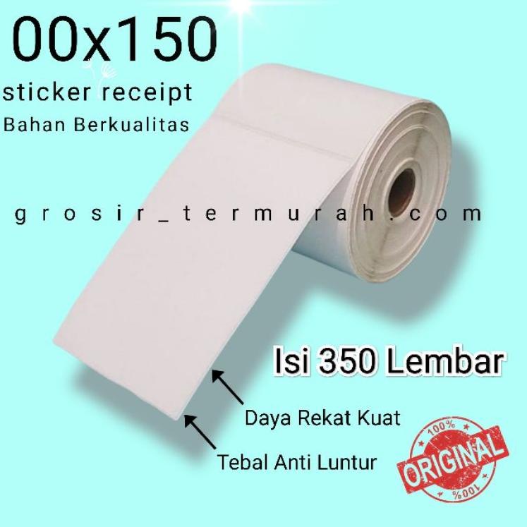 

Get Quality Kertas Thermal Label thermal barcode/ Roll A6100x150 mm isi 350 Pcs