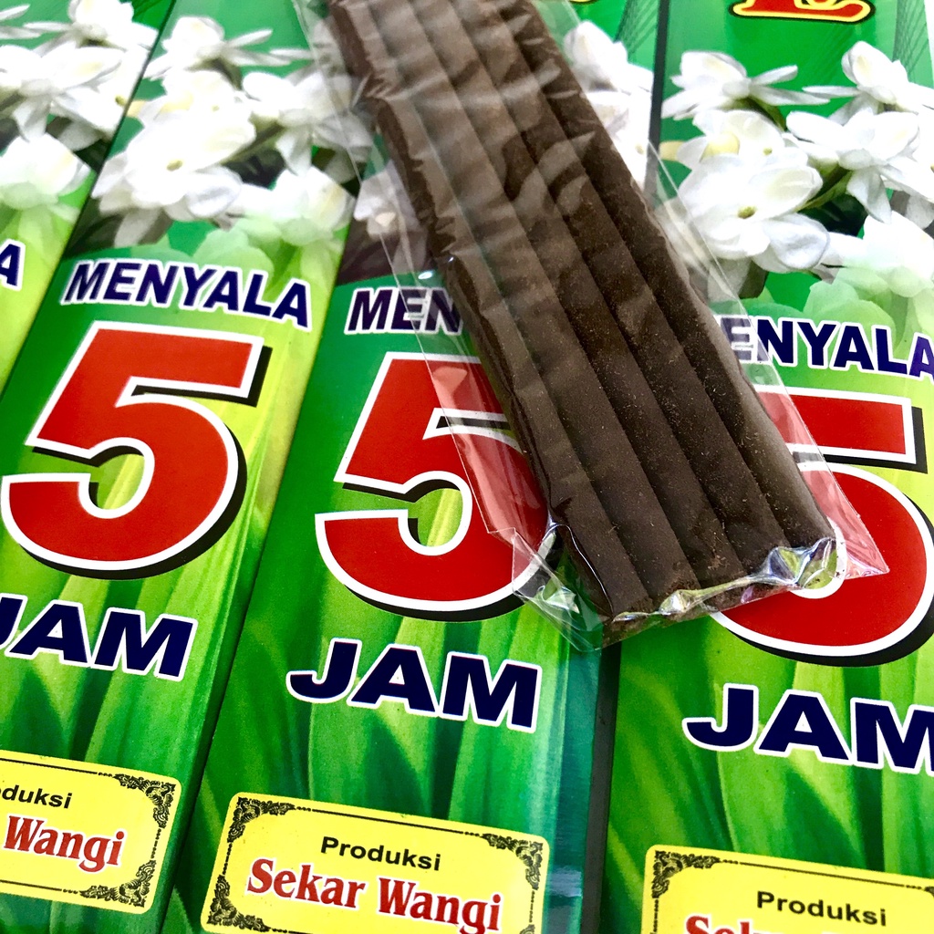 Dupa Hio Jumbo 5 jam Jasmine Panjang 40 cm Abu Dingin isi 5 Stick Produksi Sekar Wangi