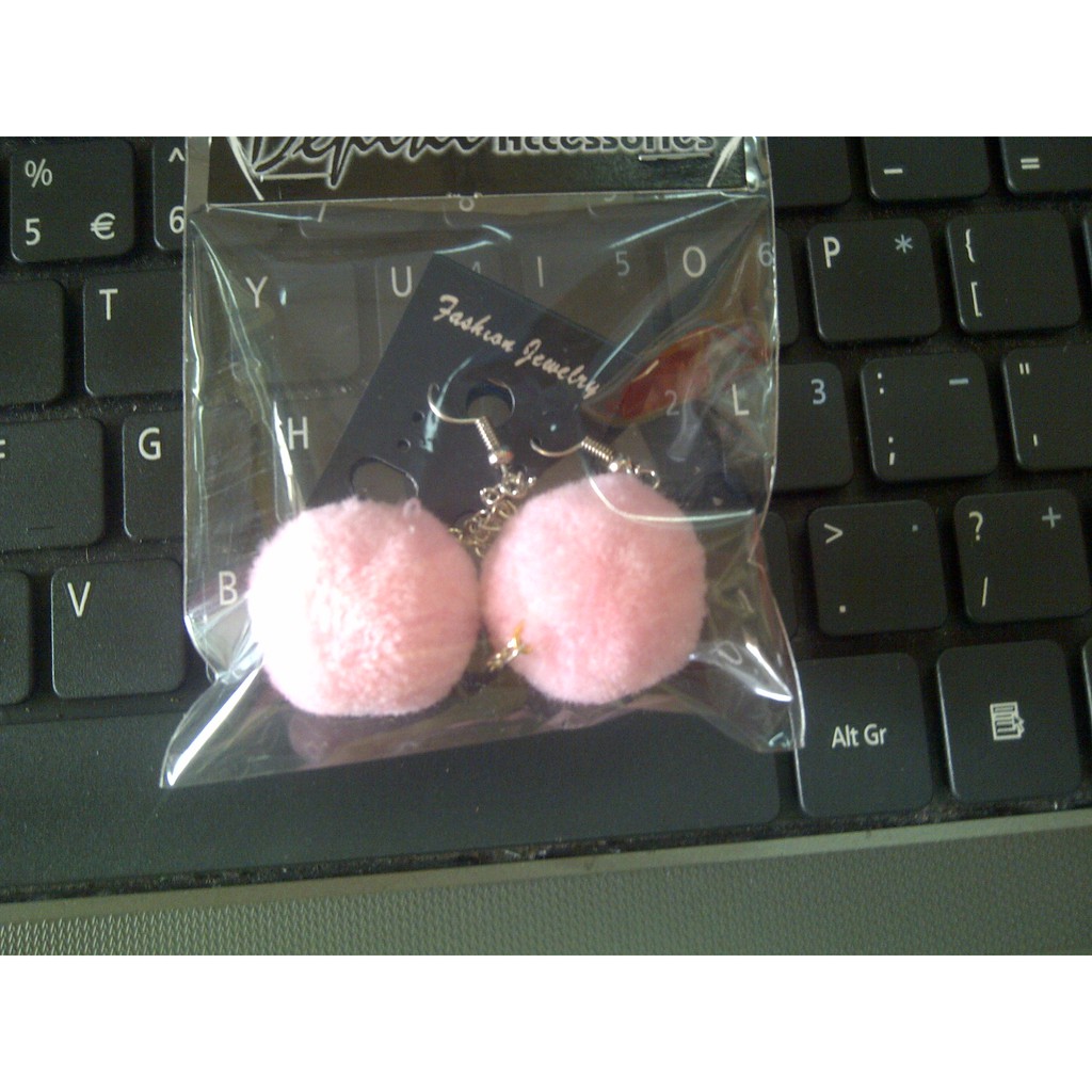 Anting pompom diameter 2cm Best Seller