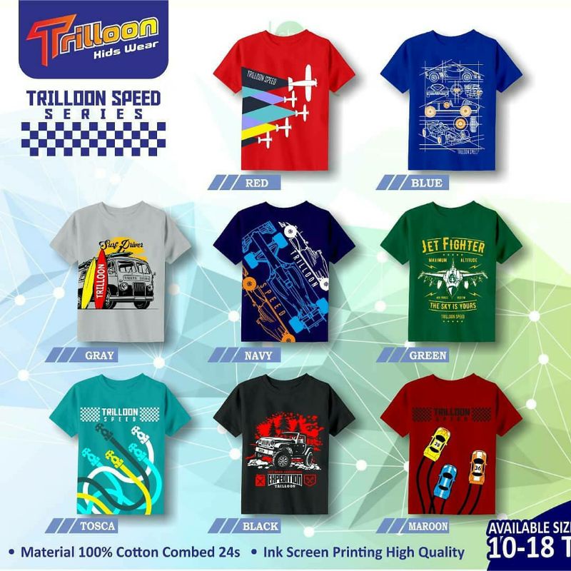 Kaos Anak Laki-Laki Trilloon Speed