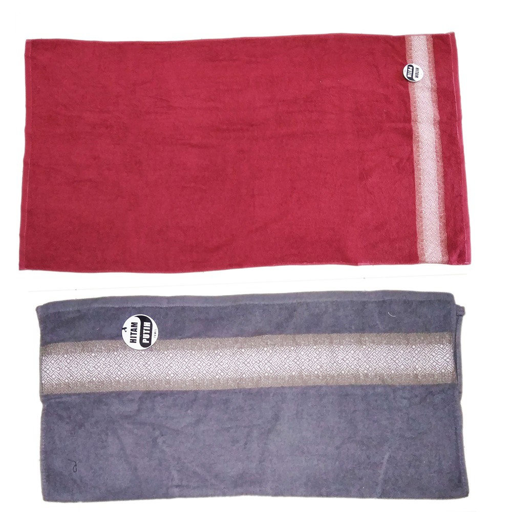 Handuk Hitam Putih Towel Motif Evie 68x130cm / handuk mandi / handuk katun / handuk murah
