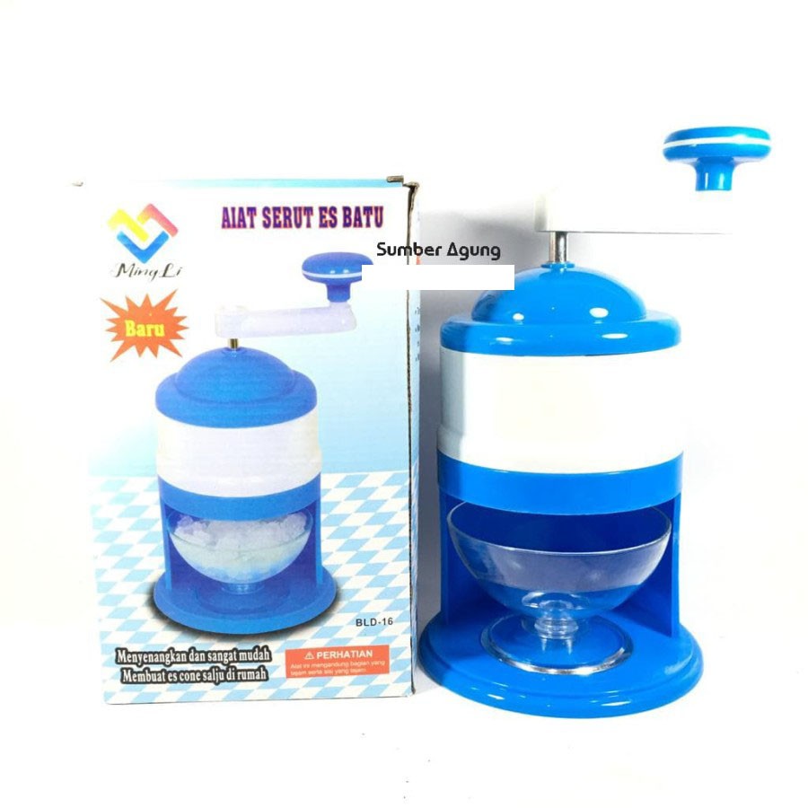 Alat Serut Es Batu MingLi Ice Crusher Penghancur Es Putar Manual BLD16