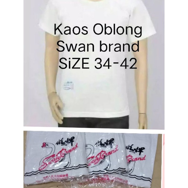 Kaos Oblong swan Brand Size 34- 42  Kaos dalam kaos Lengan Dalaman Katun