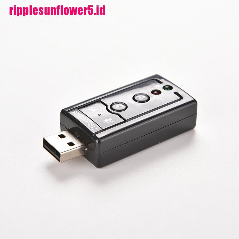 Adapter Sound Card Eksternal Mini USB 2.0 3D Virtual 12Mbps 7.1