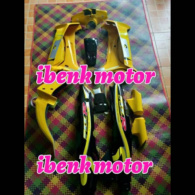 cover body halus yamaha f1zr caltex kuning hitam