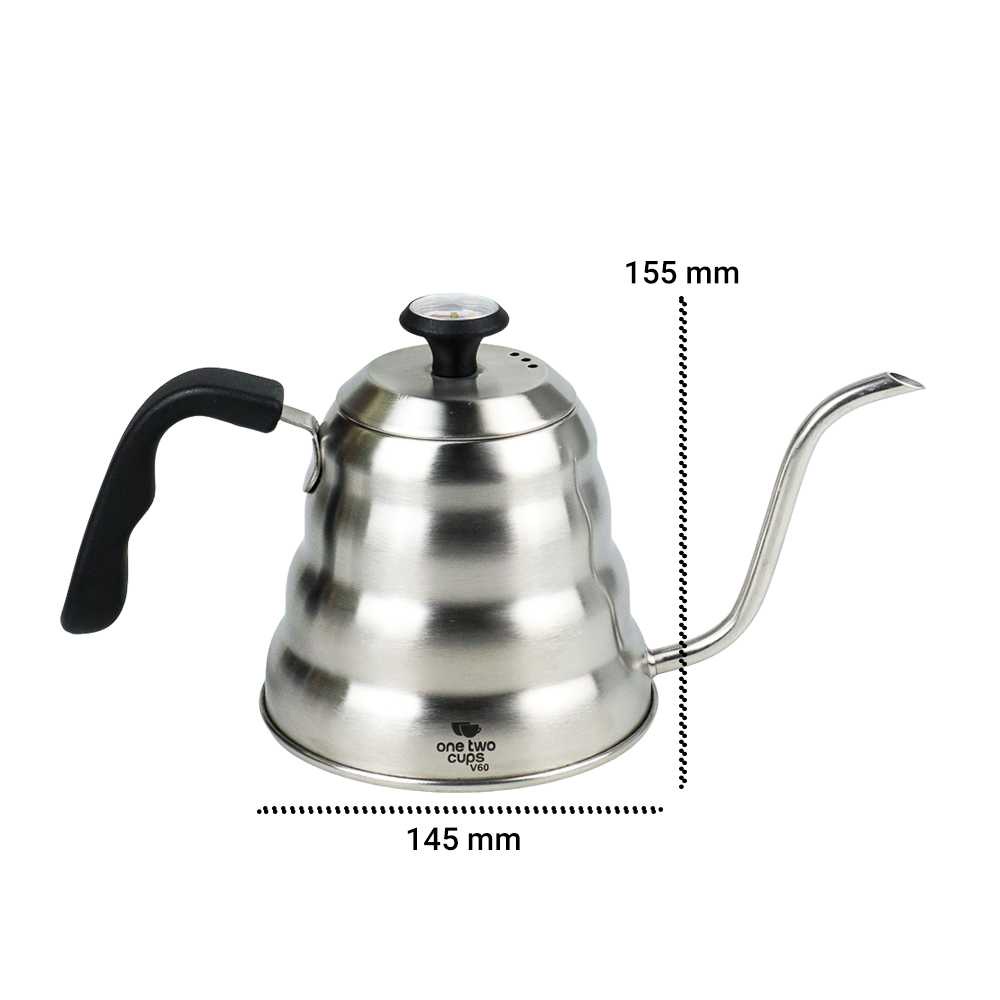 TD-DA1 One Two Cups Coffee Maker Pot V60 Drip Teko 1200ML + Thermometer