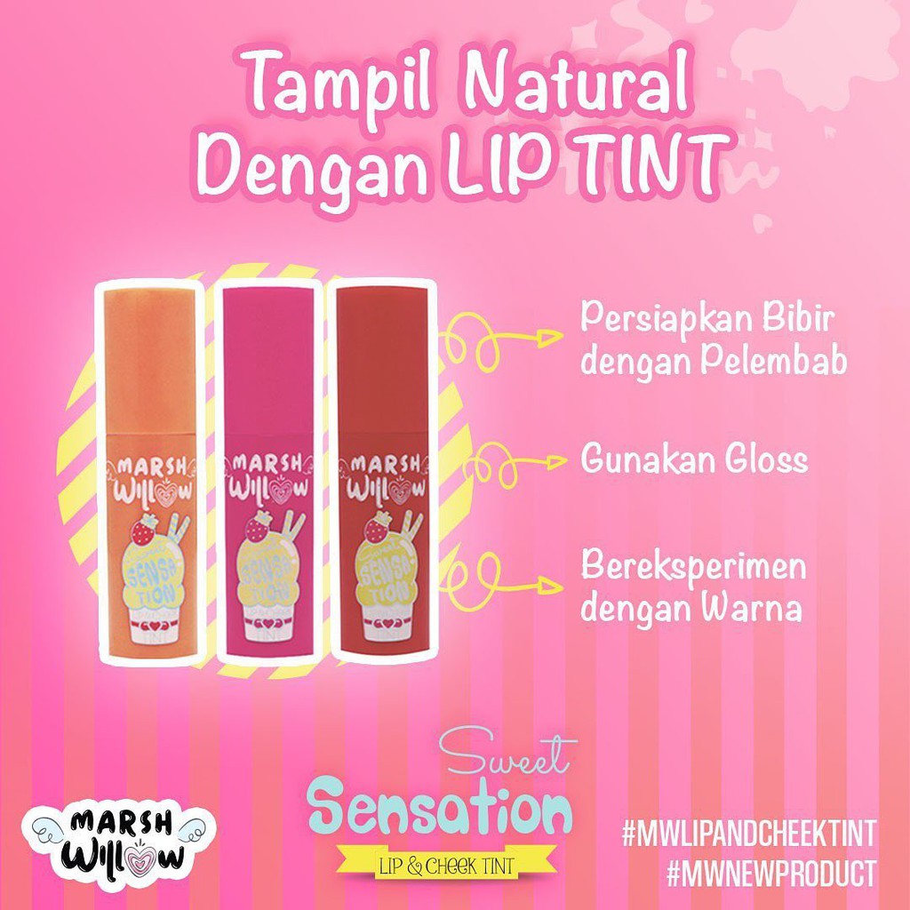 ❤ BELIA ❤ Marsh Willow Sweet Sensation Lip &amp; Cheek Tint BPOM | Marshwillow by Natasha Wilona