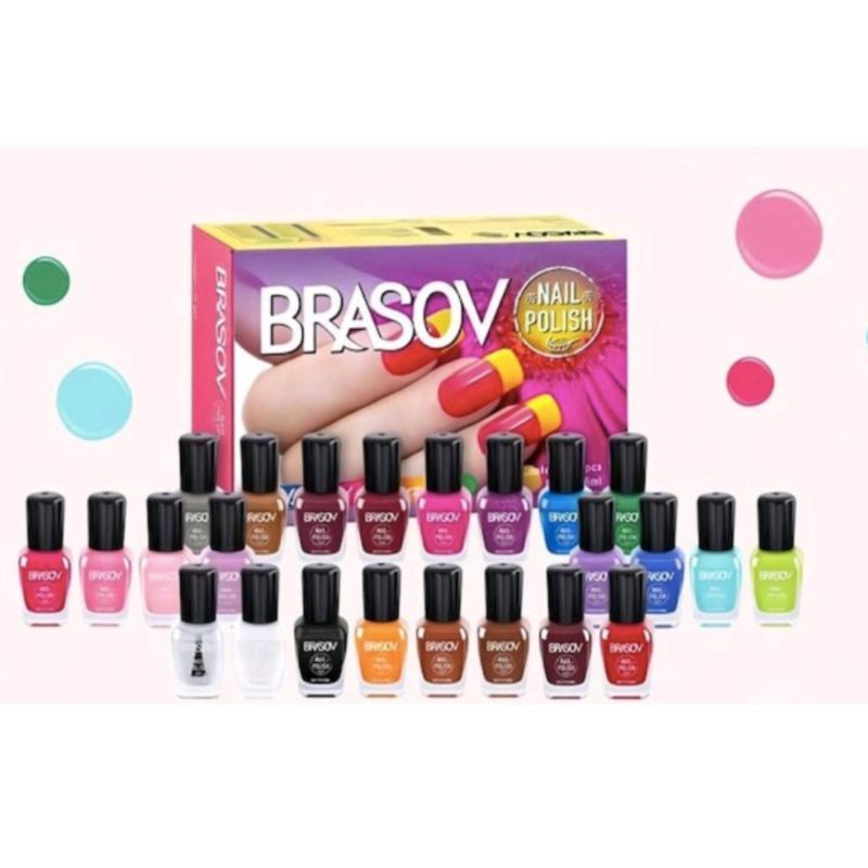 KUTEK BRASOV | CAT Kuku Brasov Nail Polish 24 Warna 8ML Halal BPOM