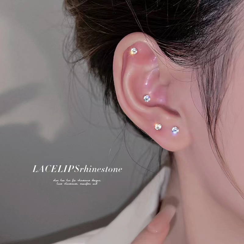 Anting Tusuk Model Kristal Berlian Imitasi Untuk Wanita Korean Earrings Import