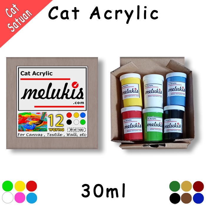 

Cat Acrylic Satuan Cat Akrilik Satuan 30ml 12 Warna