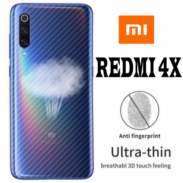 REDMI 4A/4X/5/5+/5A/6/6A/6PRO/7/7A/8/8A/GO/K20/K20 PRO/S2/PLAY/5X/A1 GARSKIN STICKER CARBON BACK