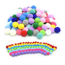 Pom Pom Mini Mainan Anak / Pom Pom Kain Warna Warni