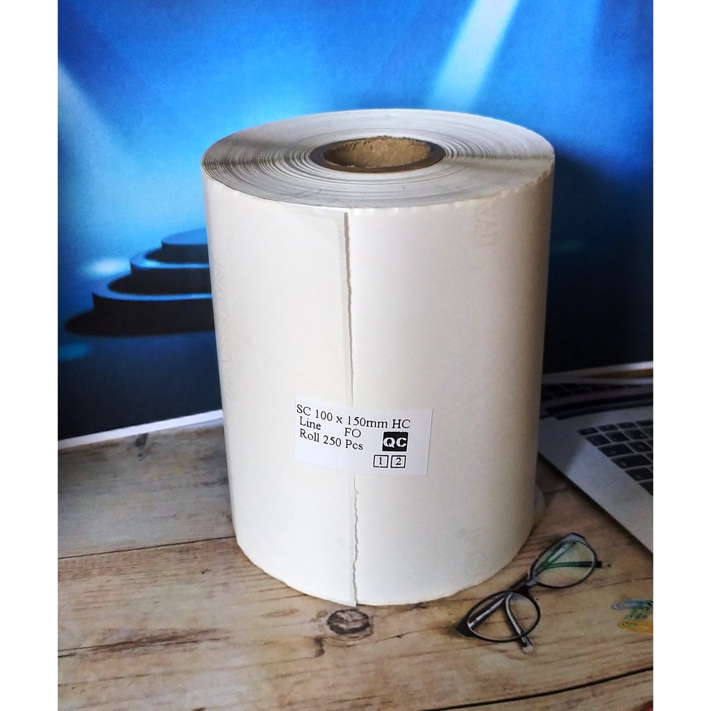 

LABEL STIKER RESI POS 100x150 mm HALF CUT SEMICOATED 100 X 150 ISI 250 A6
