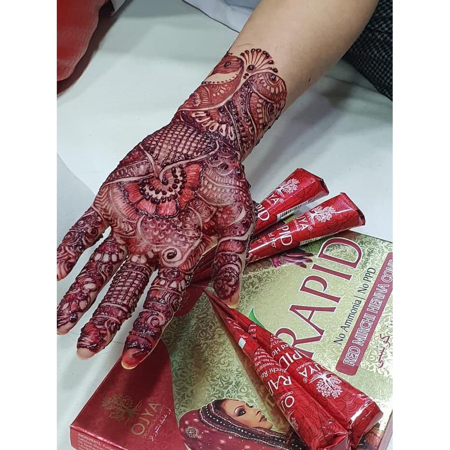 Neha Henna Paste Pacar Bubuk Hena Halal India Golecha Cone Hand Art