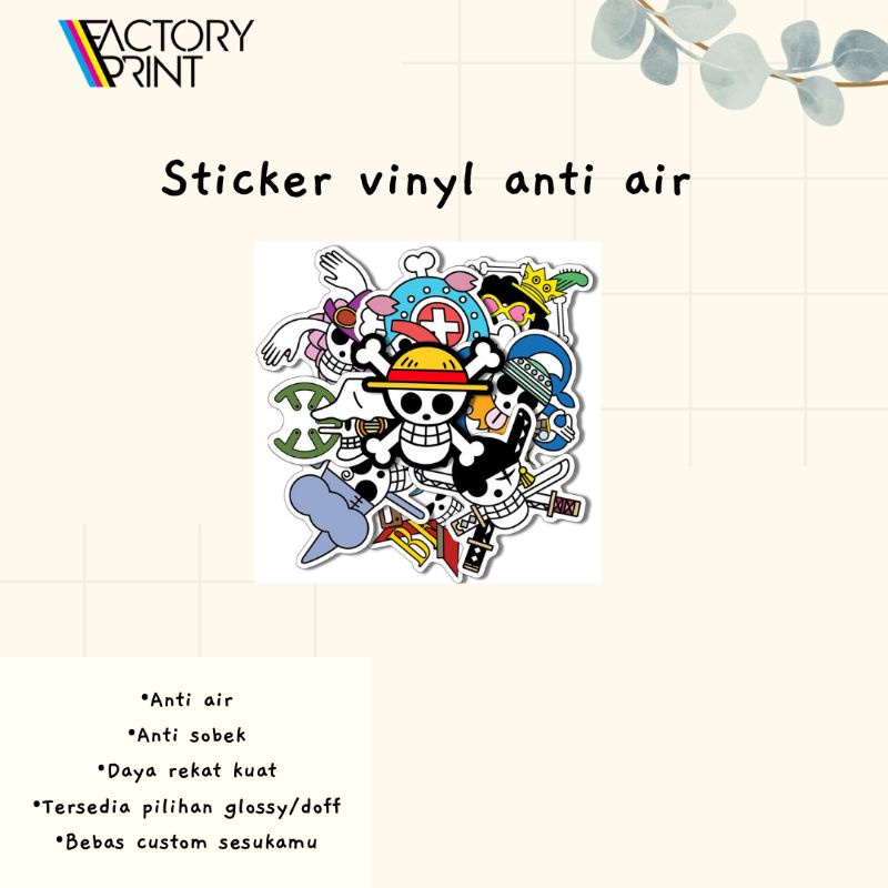 FACTORY PRINT - CETAK STIKER VINYL GLOSSY / STIKER LOGO, STIKER