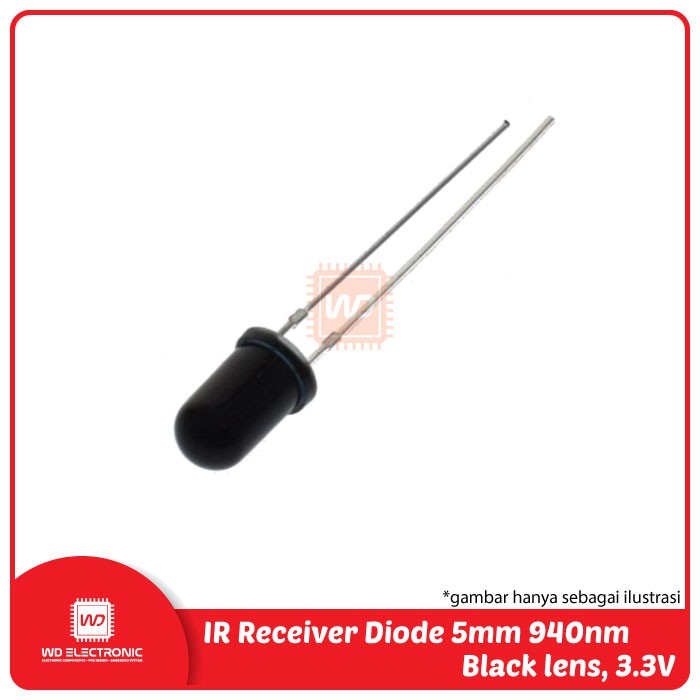 IR Infrared Receiver Diode 5mm Photodiode 5 mm 940nm Black lens