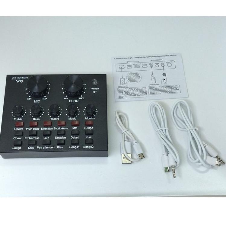Wow Murah Meriah.. Soundcard v8 Soundcard Audio untuk karaoke cover lagu live streaming bigo youtube