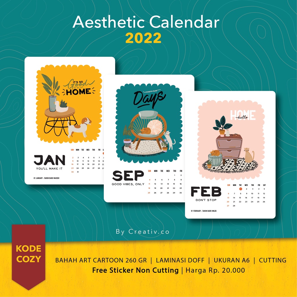 

KALENDER AESTHETIC 2024 COZY [KALENDER MURAH] [KALENDER TEMPEL] [KALENDER DINDING]
