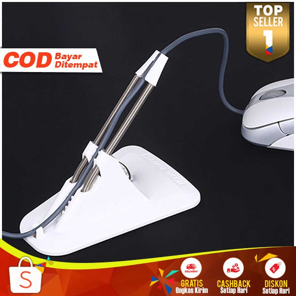 Mouse Bungee Cord Holder Anti Slip Pemegang Kabel Mous Rapi Aman Digunakan Mouse Bunge Fleksibel