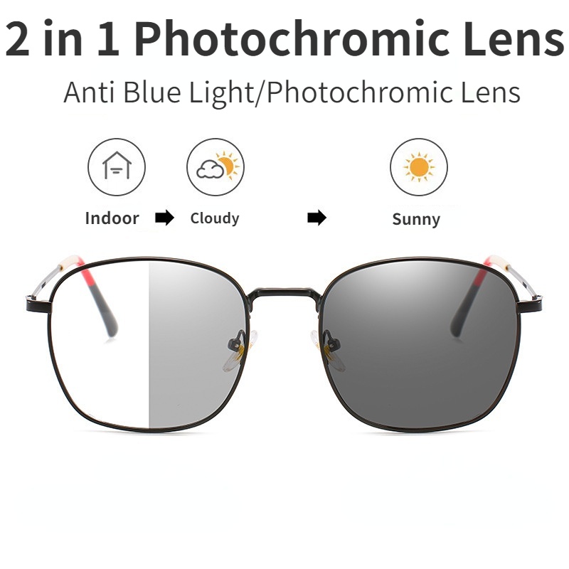 Kacamata Photochromic Anti Radiasi Anti Blue Ray Transition Untuk Pria Dan Wanita