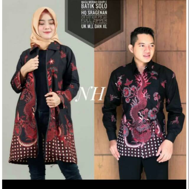 TUNIK NAGA MERAH.Batik Modern