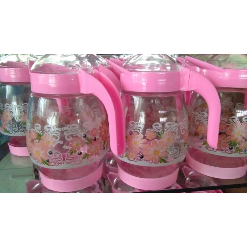 Teko Kaca Motif Bunga (Kedaung)