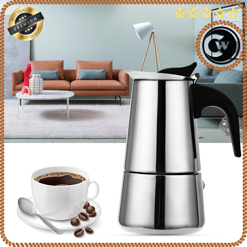 Espresso Coffee Maker Moka Pot  300ml Teko Stovetop Filter