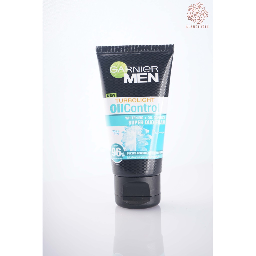 ❤️Glamouroseshop❤️ Garnier Men Turbolight Oil Control Super Duo Foam Oil Control (Double OC) 50 ml