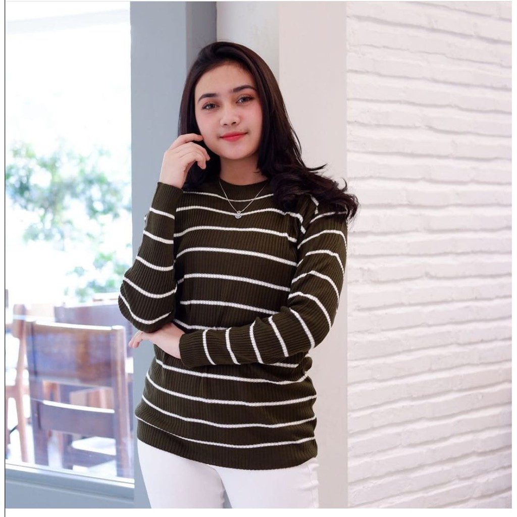 [Blouse suci RO] Blouse wanita rajut premium Varian warna