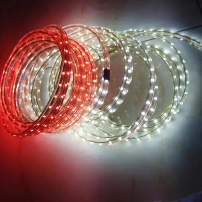 LAMPU LED STRIP 5050 MERAH PUTIH PANJANG 2METER 4 METER 6METER 8METER + ADAPTOR LAMPU AGUSTUS