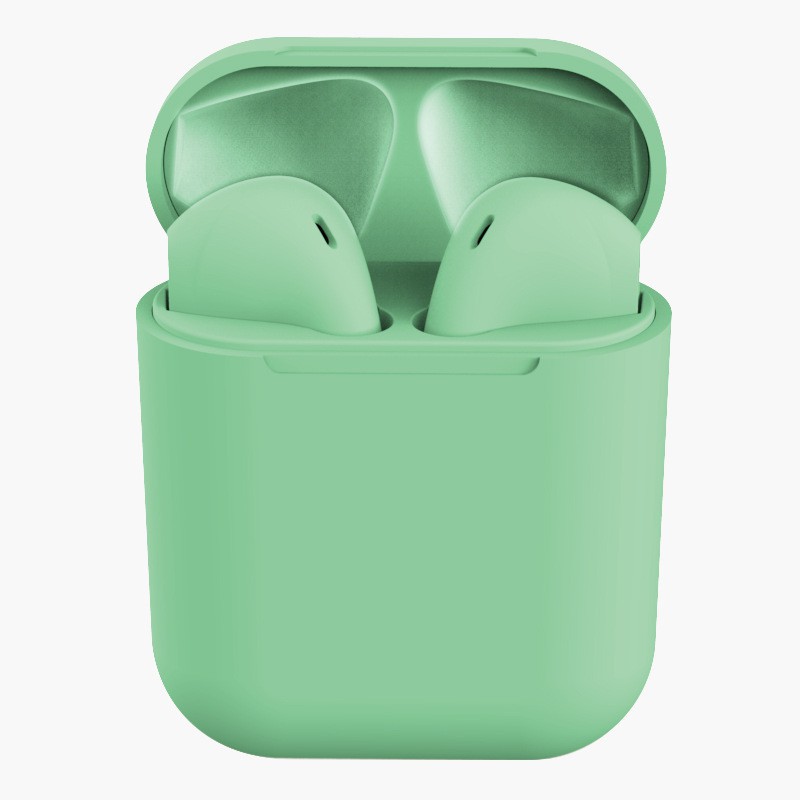Headset  Bluetooth i12 earphone  bluetooth 5.0  Wireless android / ios Macaron  pro4-i12 green