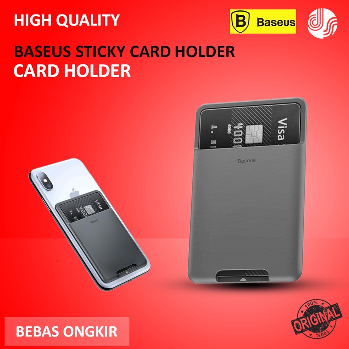 

READY Baseus Sticky Card Holder Dompet Kartu Tempelan HP Perekat Pocket HP BERMUTU