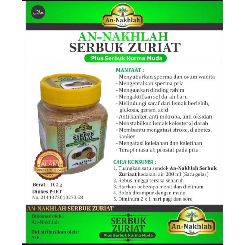 

Serbuk Zuriat Plus Kurma Muda