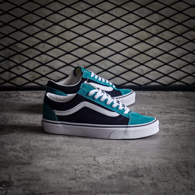 Vans Old Skool Style 36 Vintage Suede - Black Green