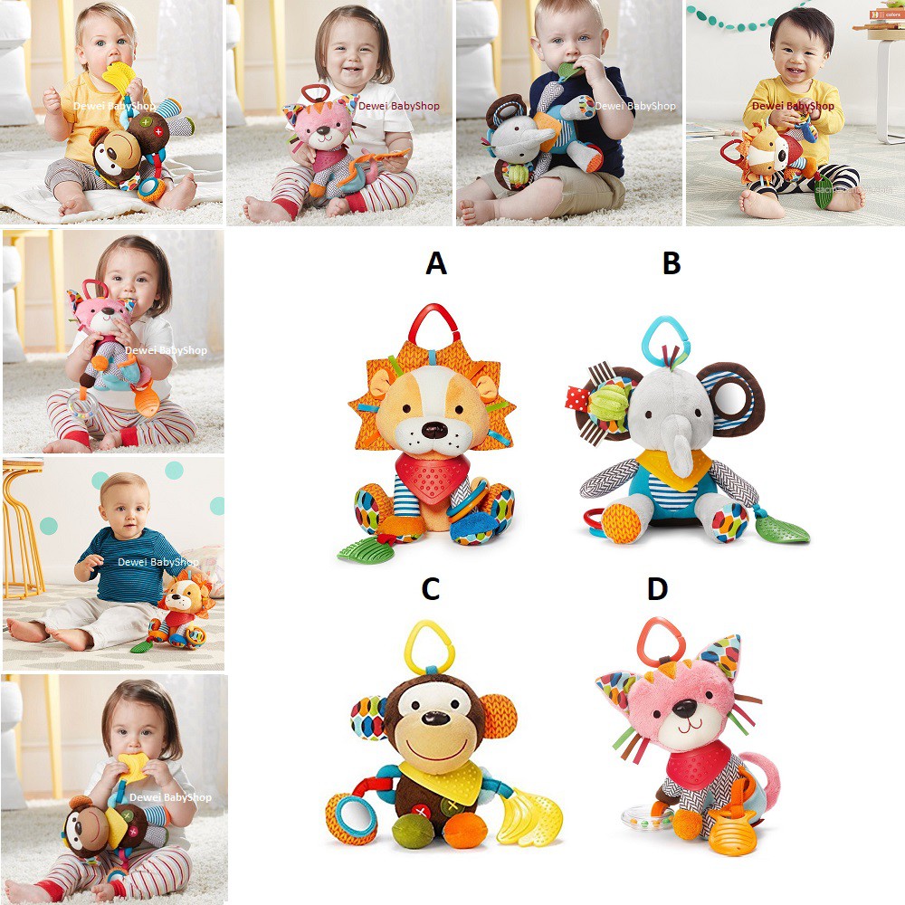 Boneka Gantung Teether Rattle ( Mainan Gigitan Anak Bayi-SKK Bandana Buddies Baby Doll )