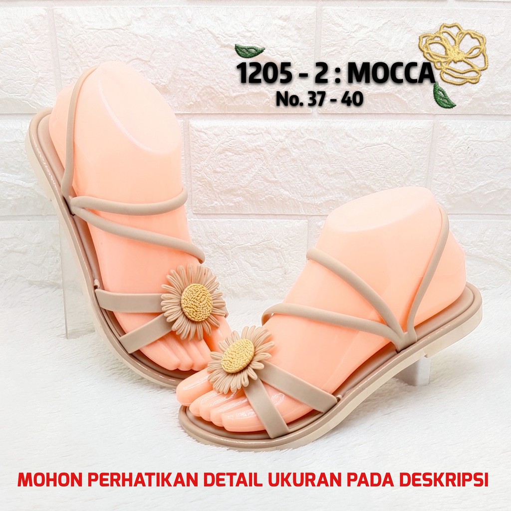 Balance 1205 2 Sandal Jelly Tali Impor Bunga Matahari Original Empuk Lentur Cantik Nice Diskon Murah