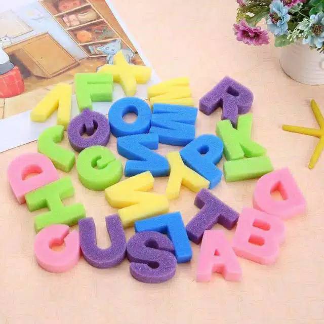 

Misyaya - 26pcs Kuas Lukis Spons Abjad Huruf / alat melukis sponge cap huruf