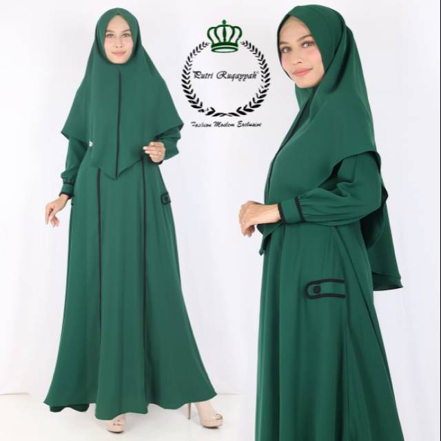 Gamis muslim terbaru syari putri ruqayyah ADA SIZE JUMBO