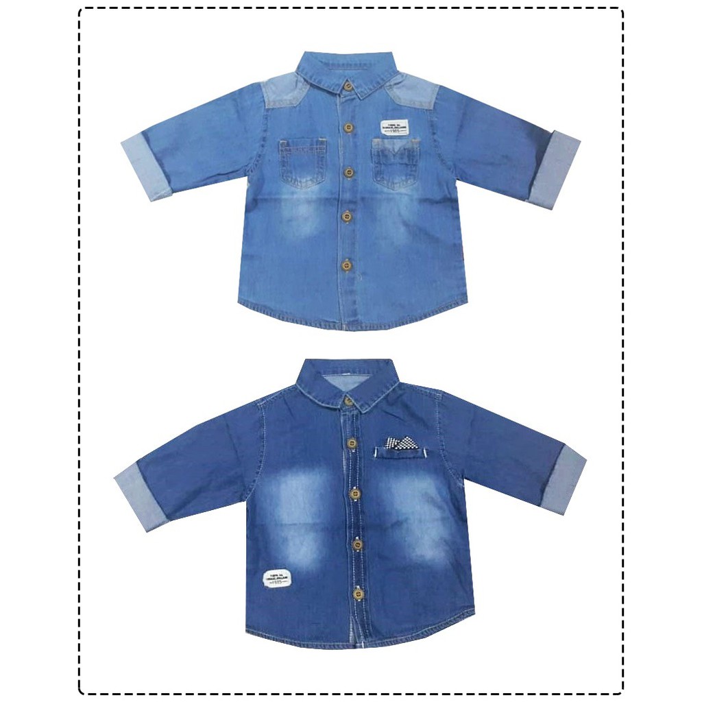 Kemeja Jeans Denim Anak Bayi Import