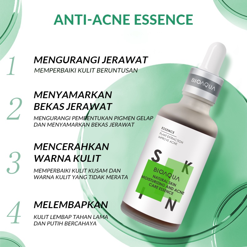 BIOAQUA Serum Hyaluronic | Niacinamide | Natural Acne | Hexapeptide 30ml | 10X Serum Essence