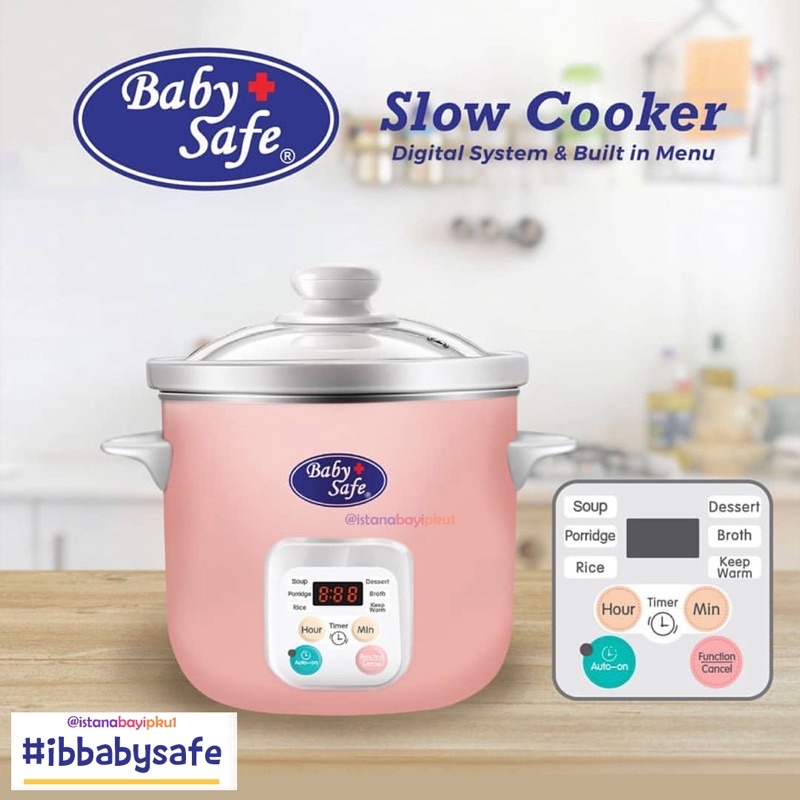 Baby Safe Slow Cooker 1,5 L With Auto Menu - Alat masak Mpasi LB06D