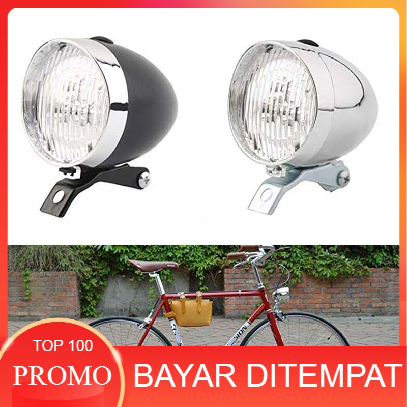 Lampu Sepeda Onthel Lampu LED Sepeda Jadul Bicycle Retro Vintage